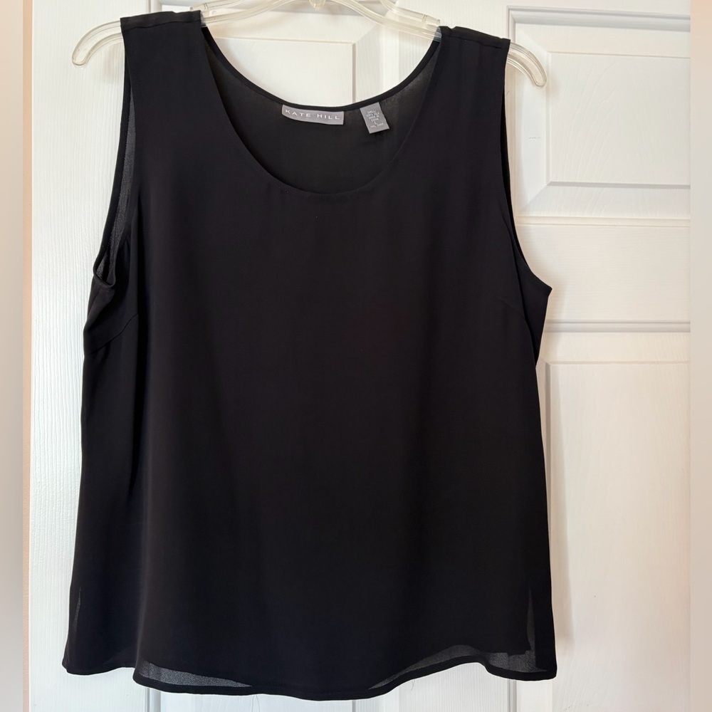 Kate Hill Black Camisole Tank Top